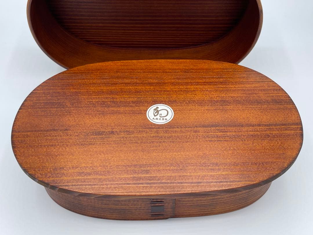 新品未使用 大館工芸社 曲げわっぱ 小判弁当（大）ふき漆塗り