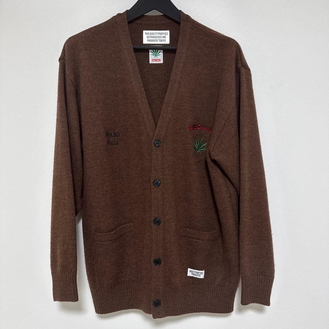 ワコマリア　ハイタイムズ　カーディガン　ブラウン　L