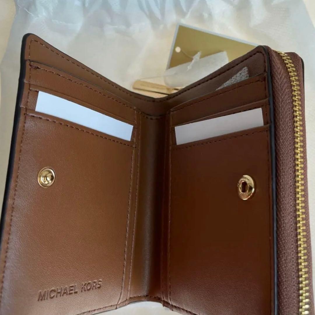 MICHAEL KORS 二つ折り財布 ホワイト/ブラウン