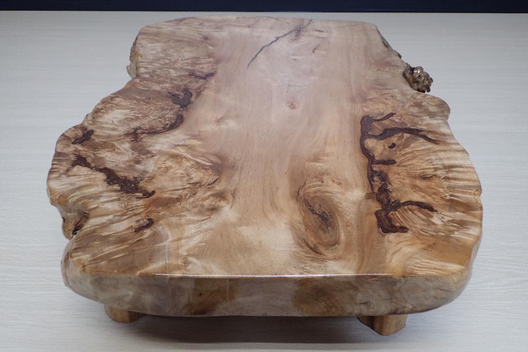 超希少 一点品 天然木 最高級 欅 ケヤキ 切り株 輪切り ローテーブル 座卓