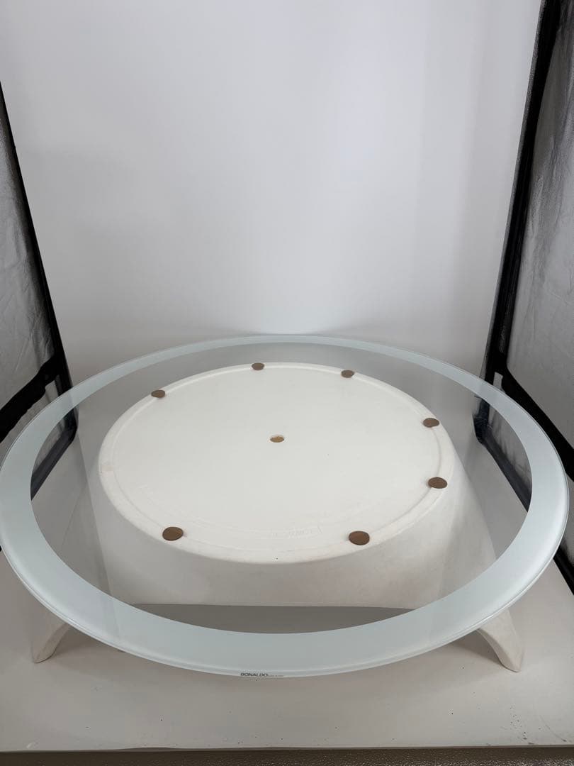 BONALDO ガラステーブル　直径100cm 厚み0.8cm