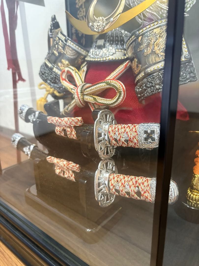 五月人形 兜飾り ケース入り 豪華セット 美品 刀付き 子供の日