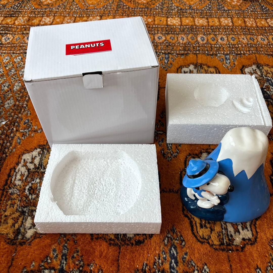 新品・未使用・スヌーピー「陶器・世界遺産日本一富士山バンク(大)