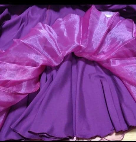 SALE☆チャコット　社交ダンス スカート ワインレッド 　L 定価53900円