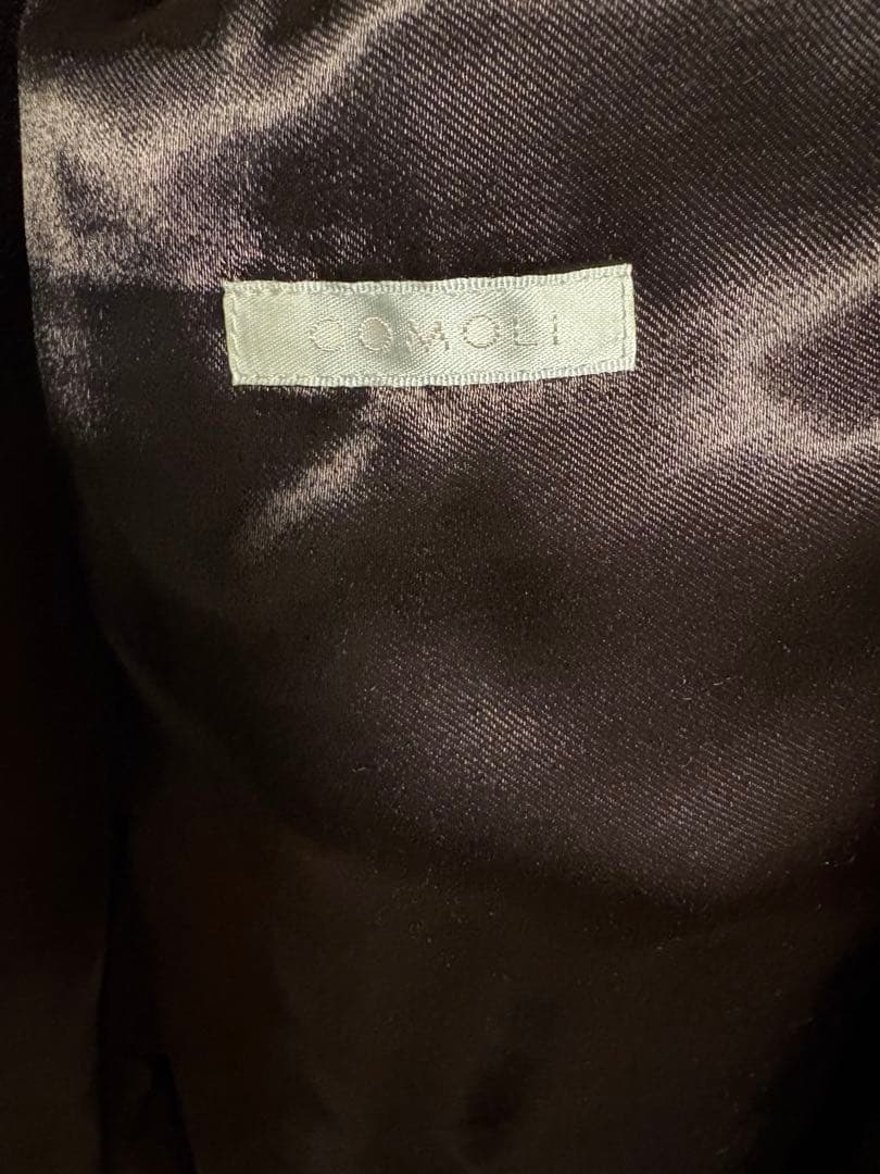 COMOLIコモリ/18AW/ウールサージタイロッケンコート/サイズ1/ブラウン