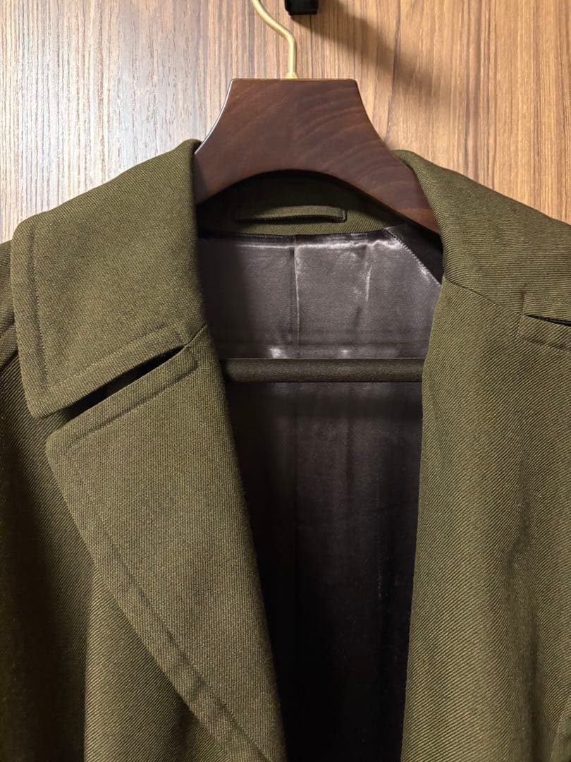 COMOLIコモリ/18AW/ウールサージタイロッケンコート/サイズ1/ブラウン