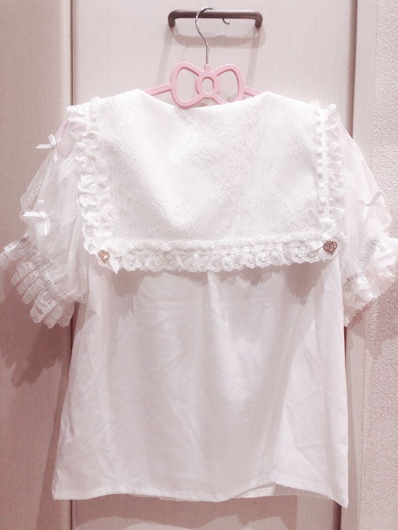 リズリサ♥メニーリボンスリーブセーラーブラウス♥ホワイト