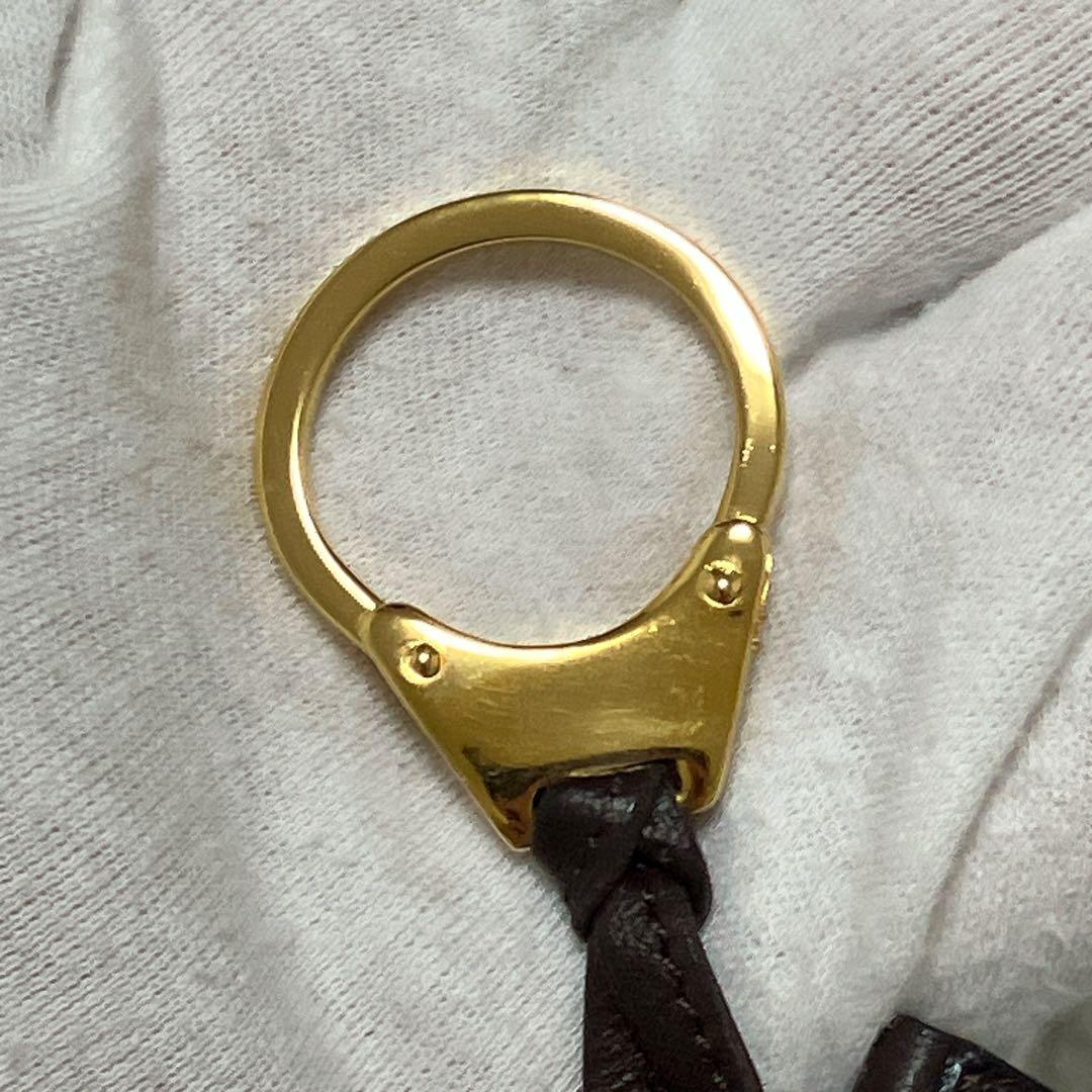 ・未使用BOTTEGA VENETAレザーケース　濃茶　キーリング 袋付き