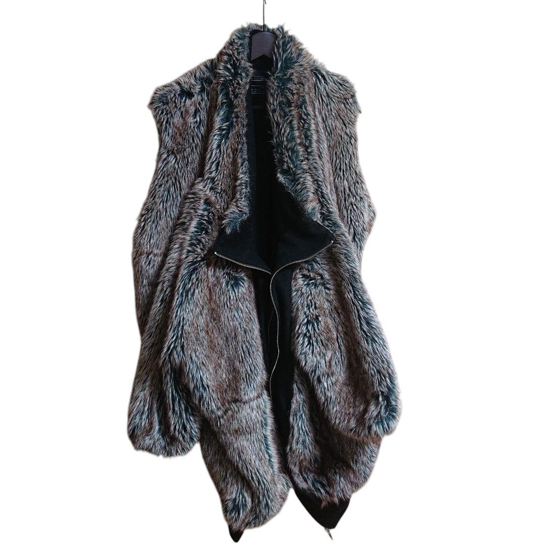 最終値下 fabrics interseason ベストコートファーベスト