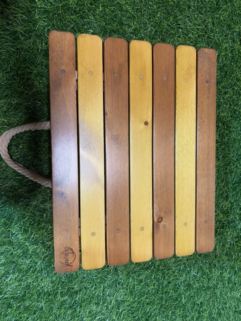 木製折りたたみアウトドアサイドテーブル【カラー:ウォルナット/ライトオーク】