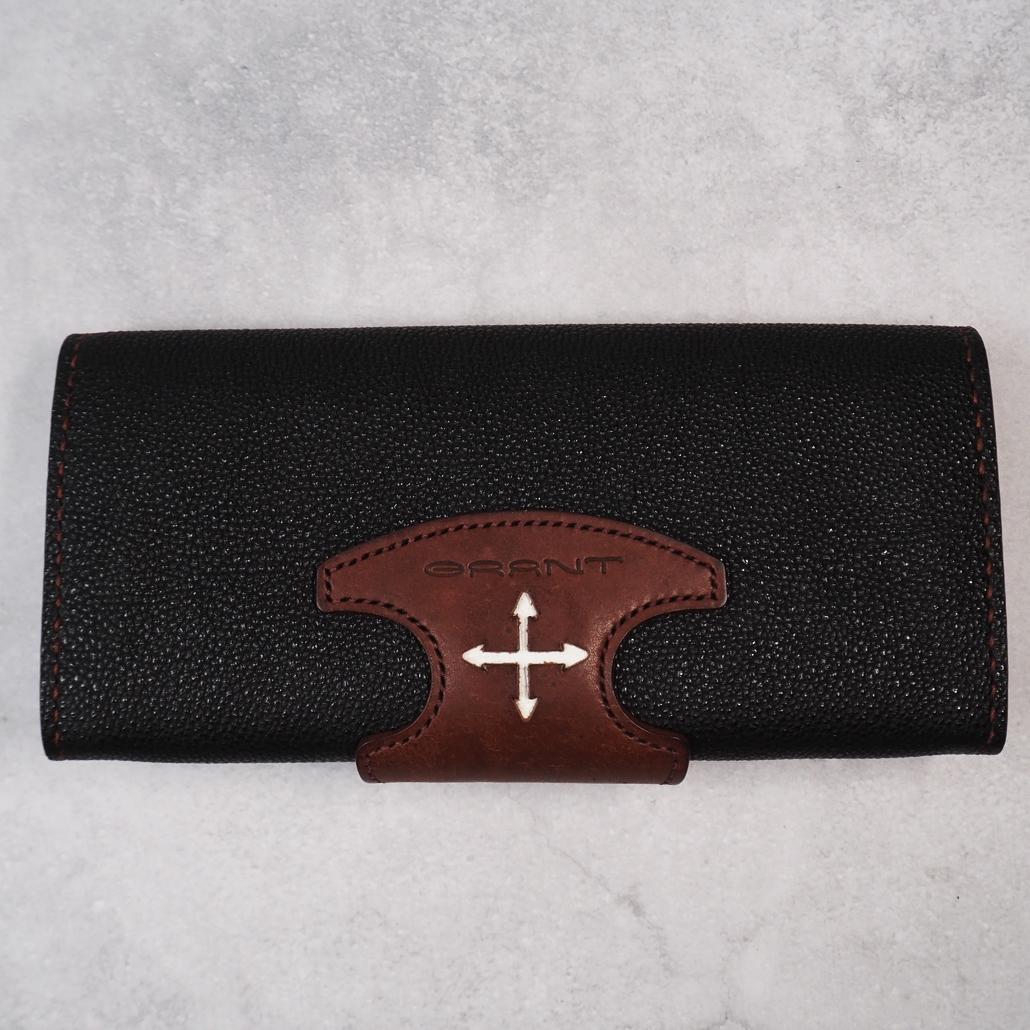 定価7万1500円 美品 GRANT KUROZAN 黒桟革 長財布