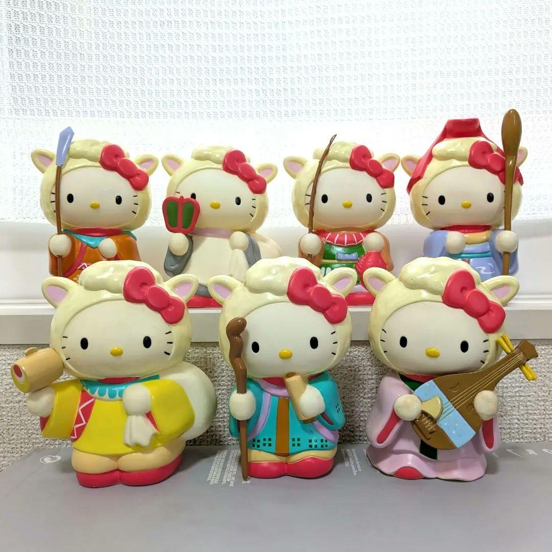 ハローキティ　七福神貯金箱7体セット　ひつじ　サンリオ　フィギュア　縁起物　干支