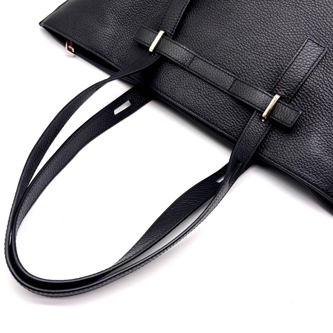 ✨美品✨フルラ　ジョーヴェ　トートバッグ　　A4可　2way　舟型　自立　黒