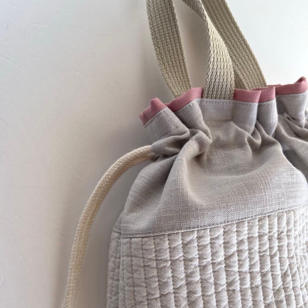 ma様 ヌビ 苺と苺の白い花　レッスンバック　上履き入　体操着袋　ヌビバック