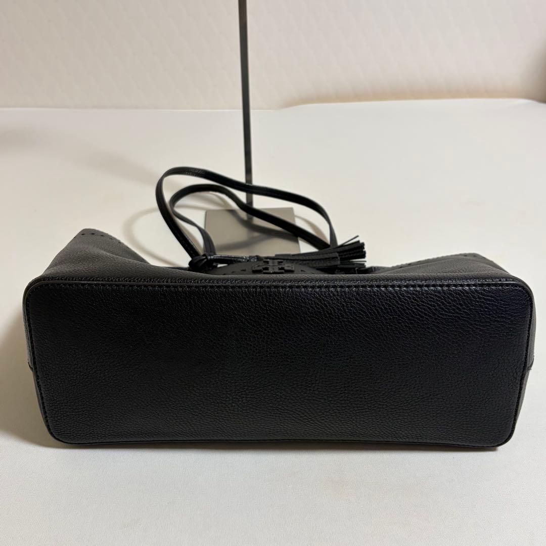 ✨美品✨ トリーバーチ トートバッグ A4可 レザー マックグロー フリンジ 黒