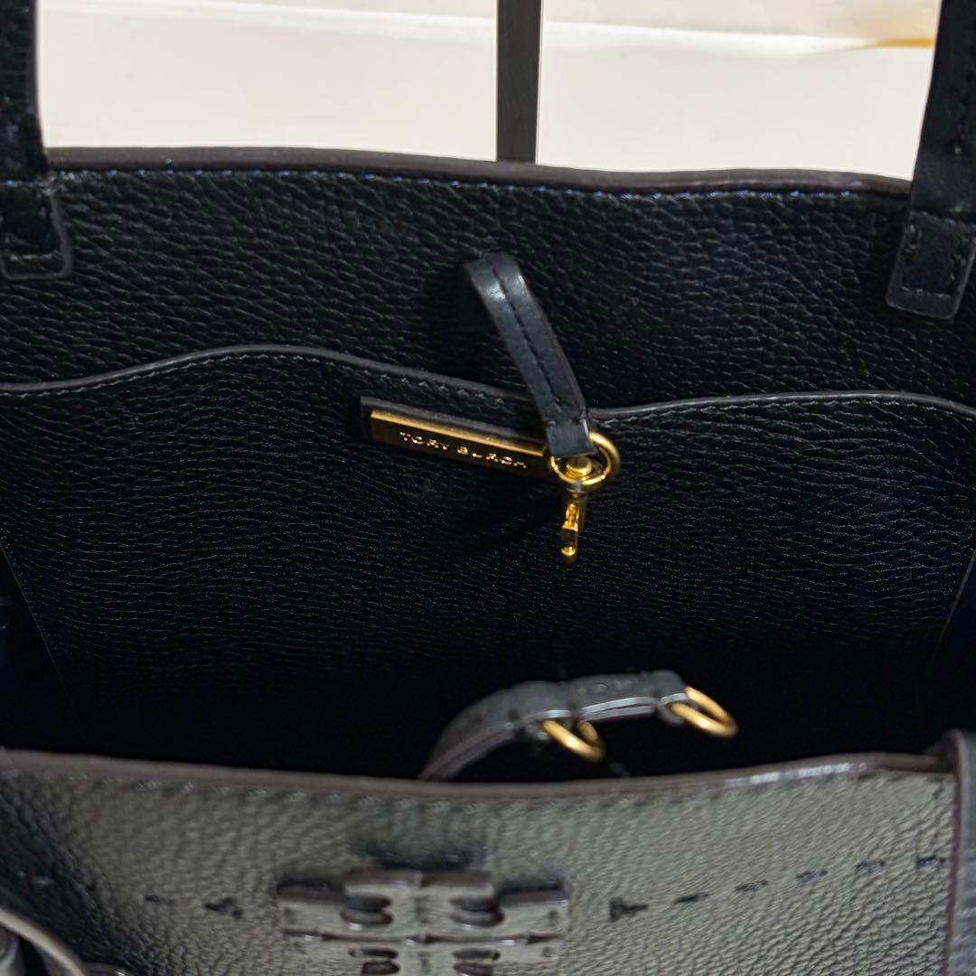 ✨美品✨ トリーバーチ トートバッグ A4可 レザー マックグロー フリンジ 黒