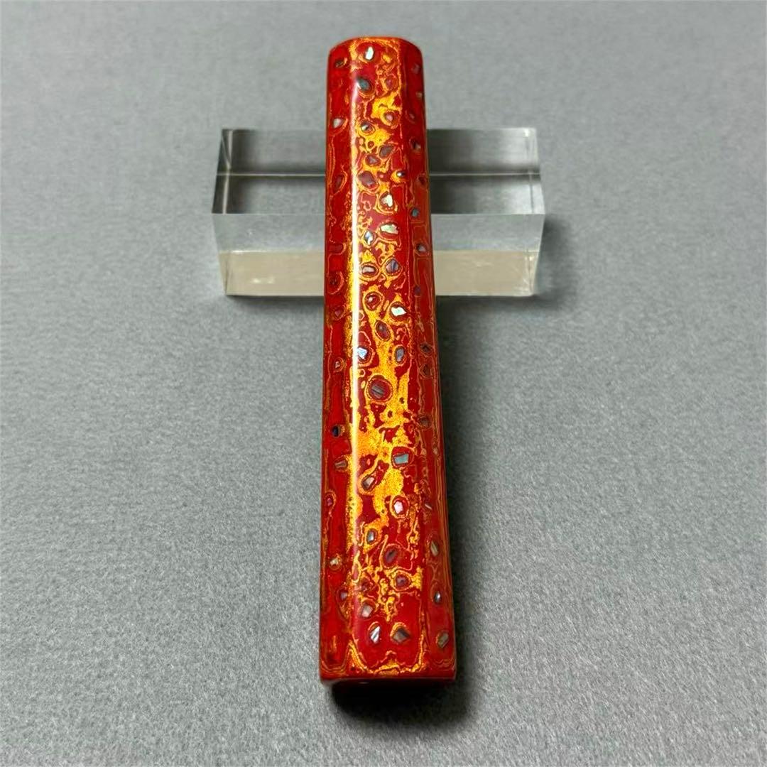 津軽塗 漆柄 生漆 柳刃300 柳刃尺 柳刃330 螺鈿入り 包丁の柄 ハンドル