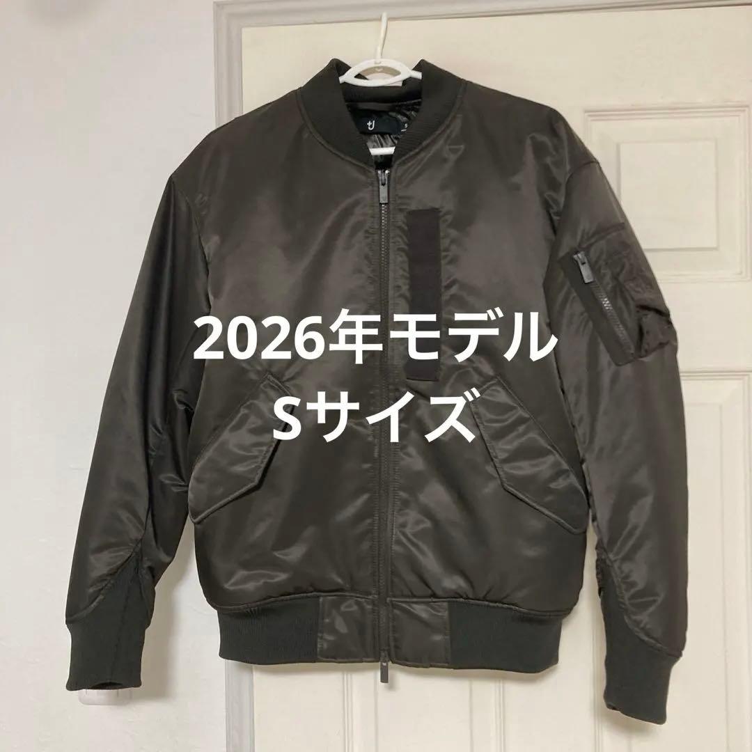 ユニクロUNIQLO +JハイブリッドMA-1ダークグレー ジャケット Sサイズ