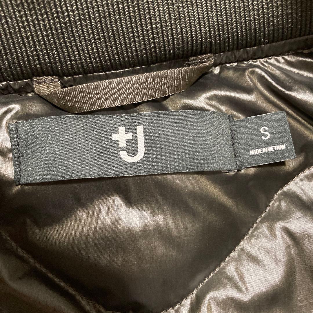 ユニクロUNIQLO +JハイブリッドMA-1ダークグレー ジャケット Sサイズ