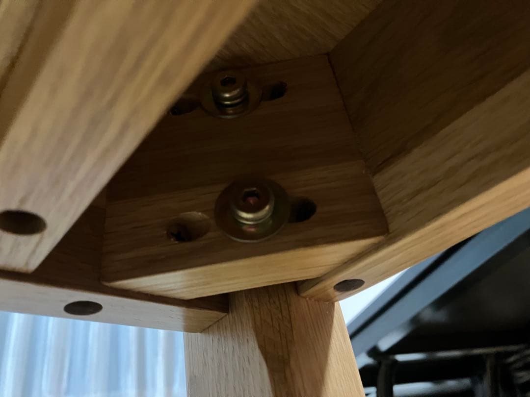 く*き様 無印良品 木製デスク 無垢材　オーク材　机　(袖机は別売りです）　シン