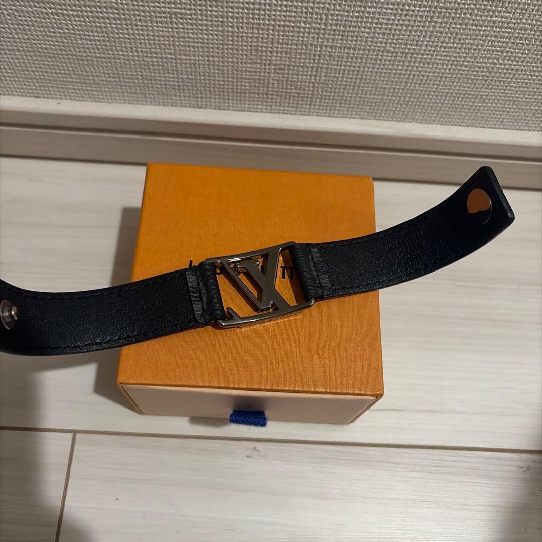正規品 ルイヴィトン レザーブレスレット ブラック