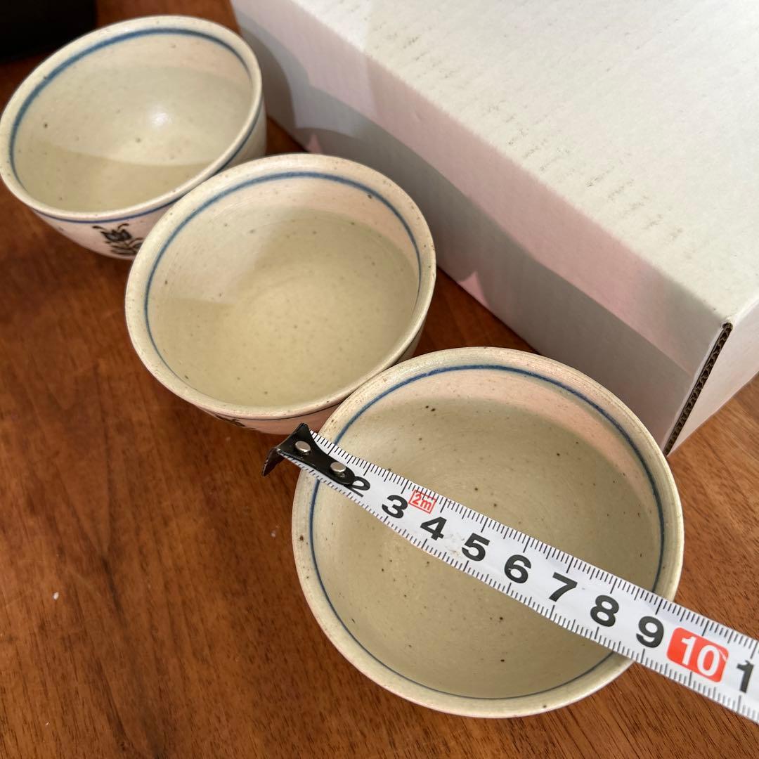 ✴️大幅値下げ✴️【中西申幸】鳥遊戯画急須と湯呑み茶碗チュンチュン3個セット