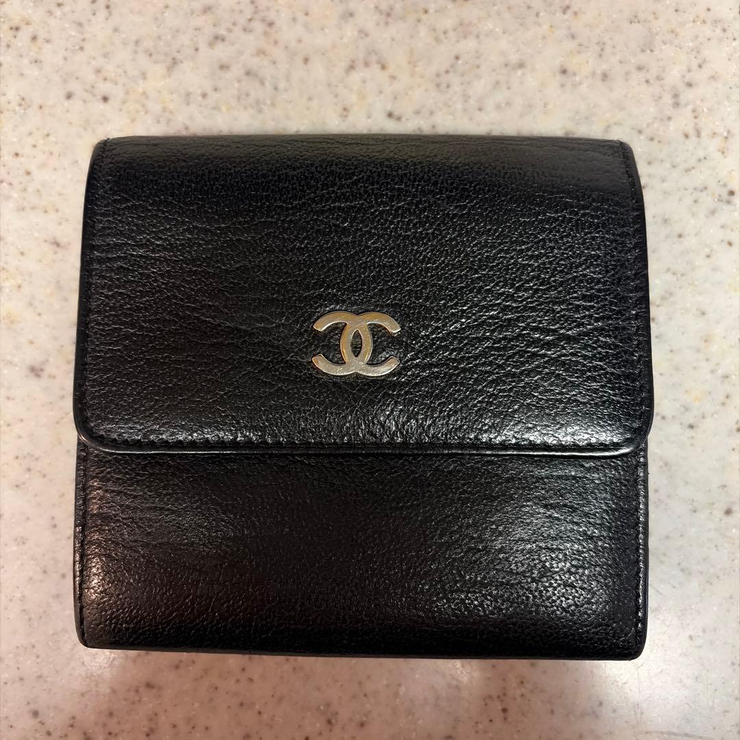 【最終お値下げ中！！】 CHANEL ブラック 三つ折り財布