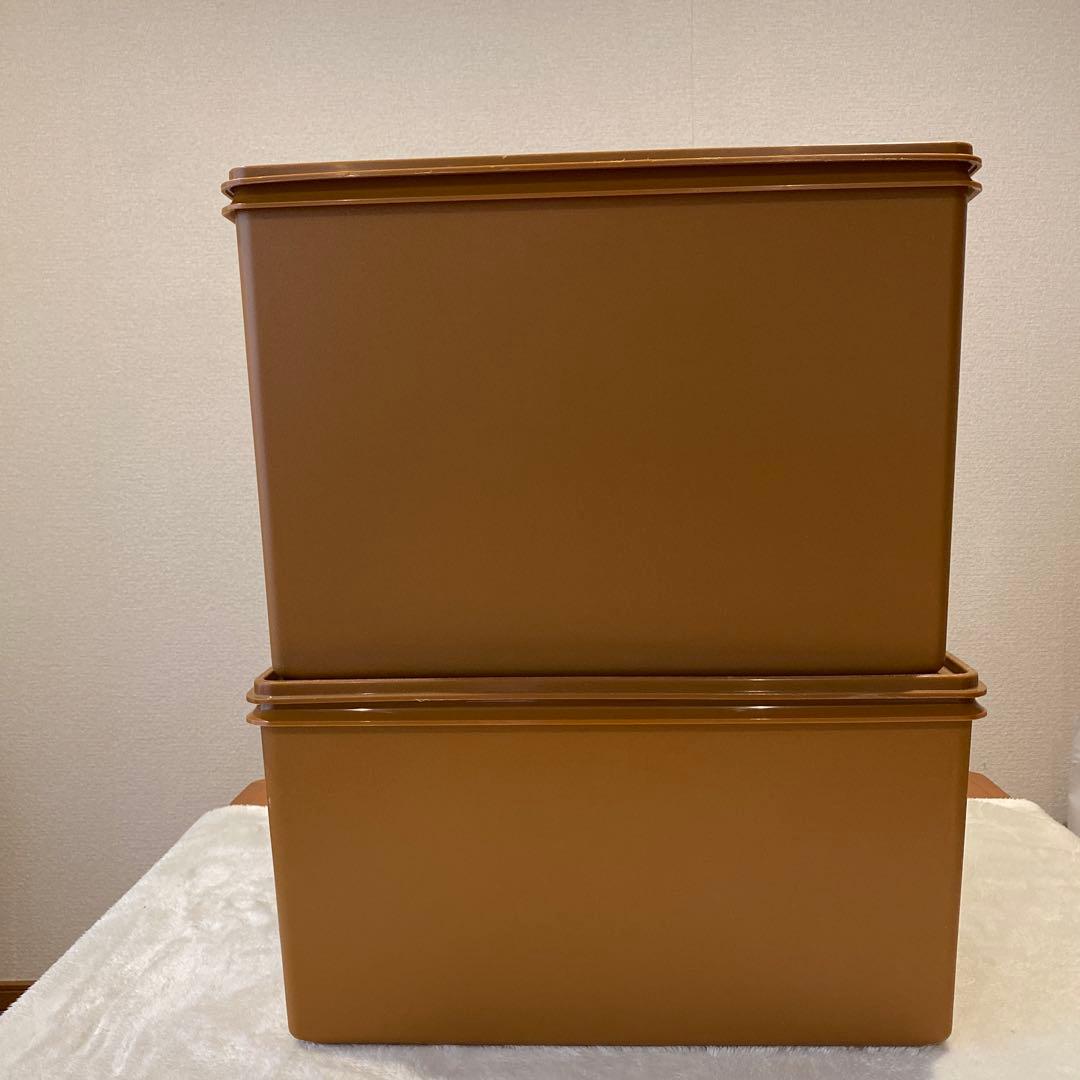 Tupperware ブラウン衣類収納ケース 2個セット