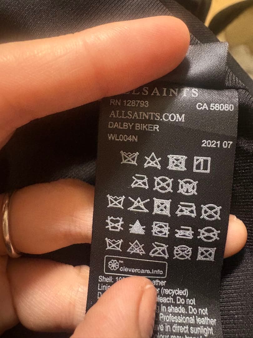 オールセインツ　ライダースジャケット　秋冬　アウター　レザー※説明読んでください