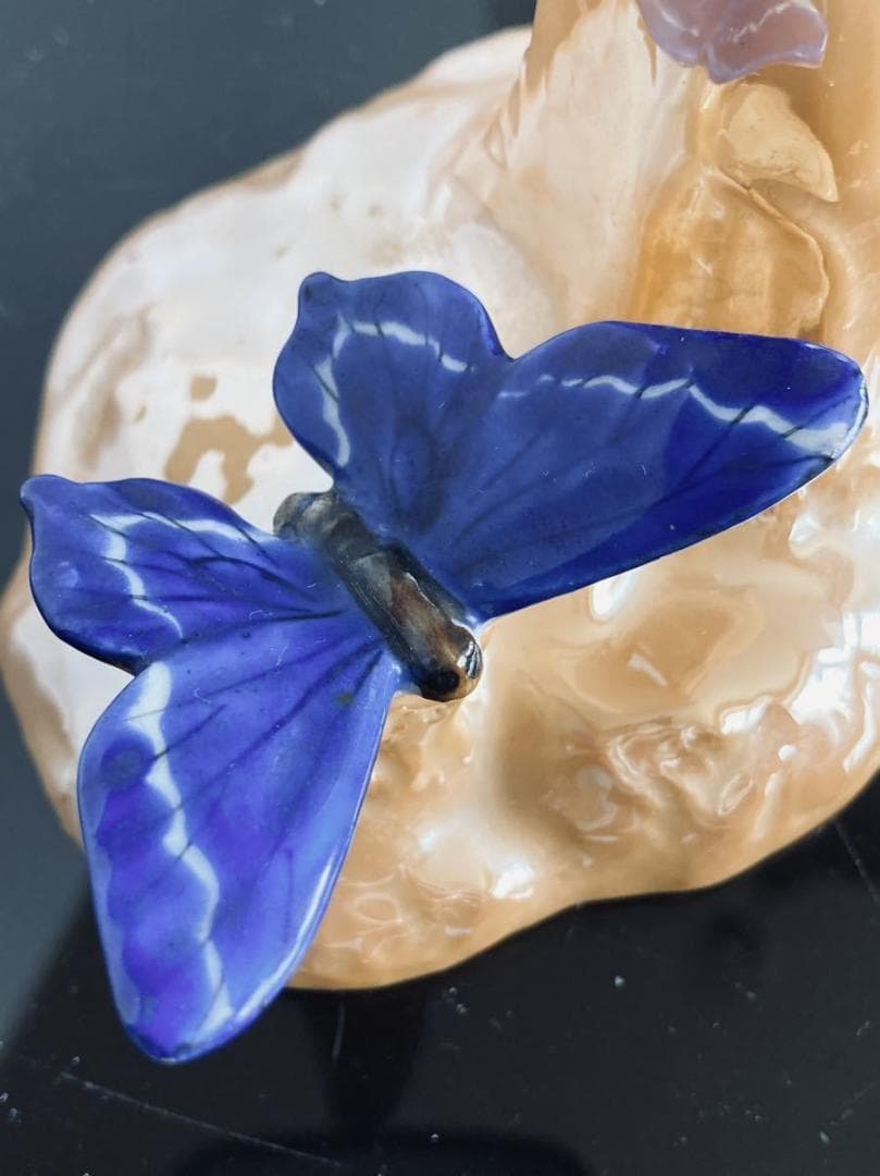 オールドノリタケ　アンティーク　蝶　一輪挿し　花瓶　M-JAPAN印　ラスター彩