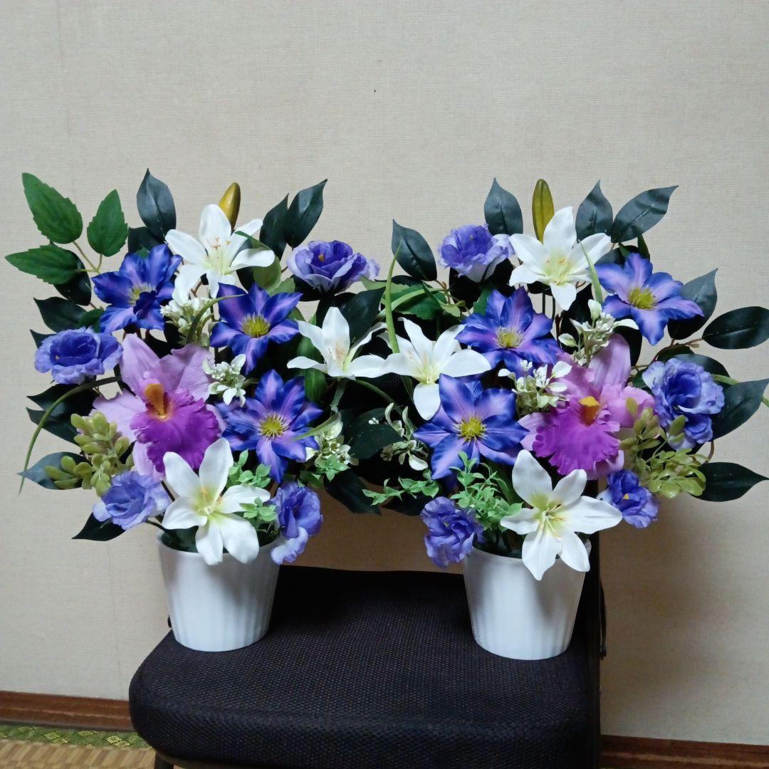 お供え花、仏花、法事、ホワイトカラー