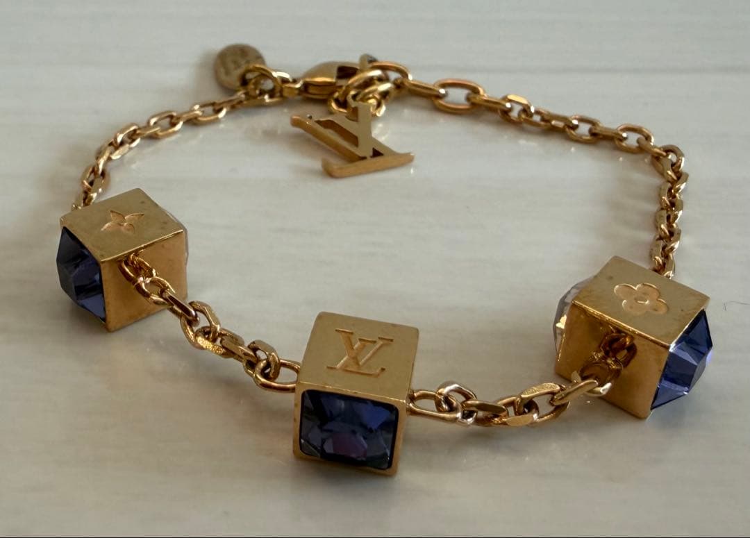 LOUIS VUITTON ギャンブル ゴールドチェーンブレスレット