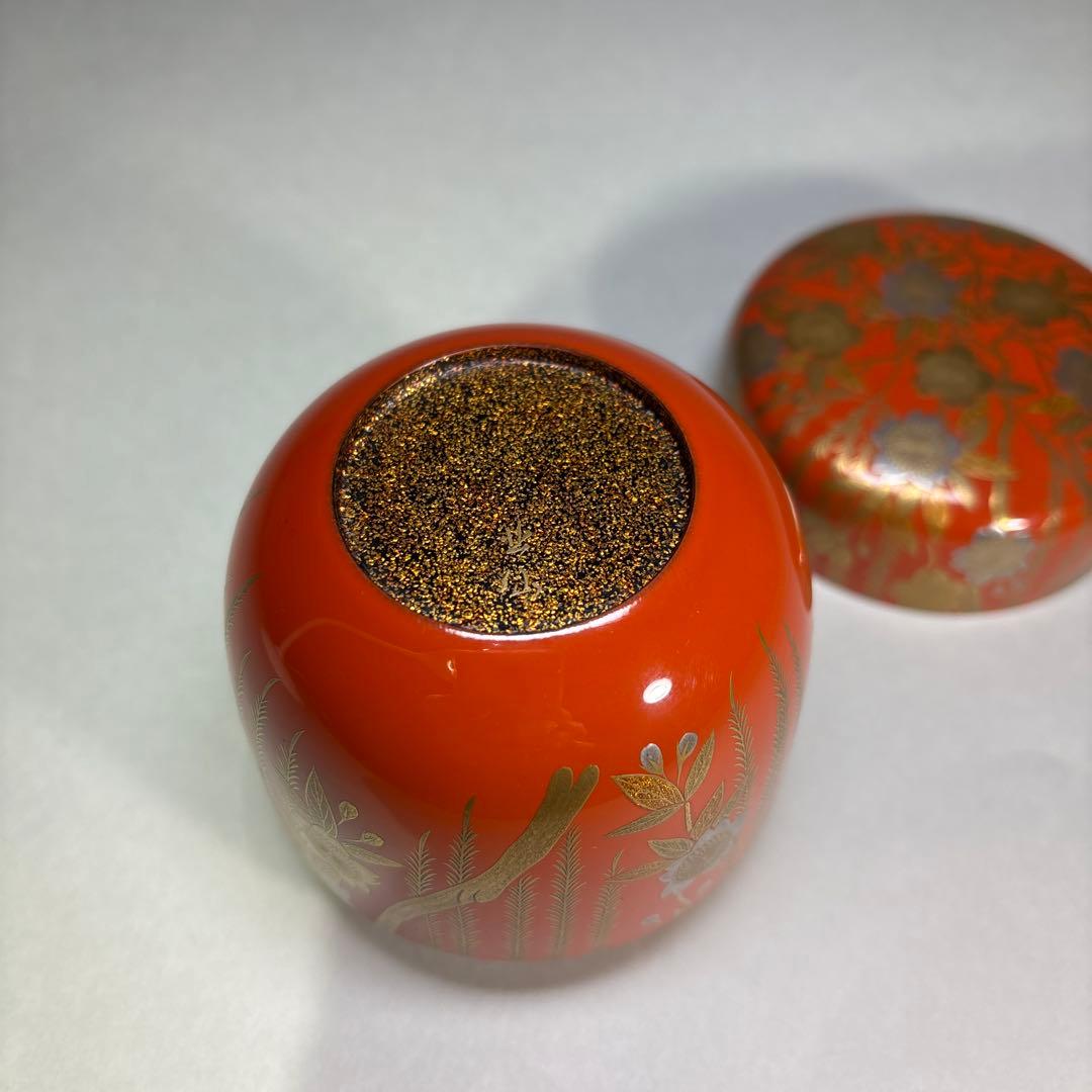 今田北仙　柳桜蒔絵大棗(桐箱入)