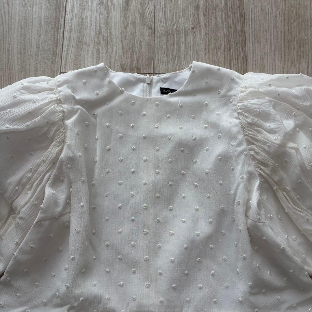 【極美品】ツルバイマリコオイカワ 25SS eleonore ブラウス ホワイト