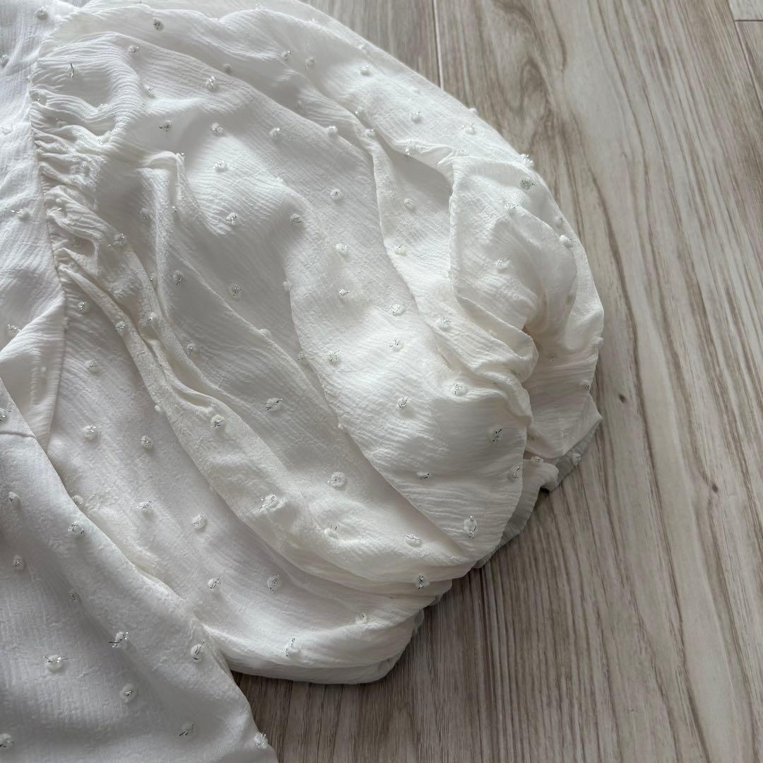 【極美品】ツルバイマリコオイカワ 25SS eleonore ブラウス ホワイト