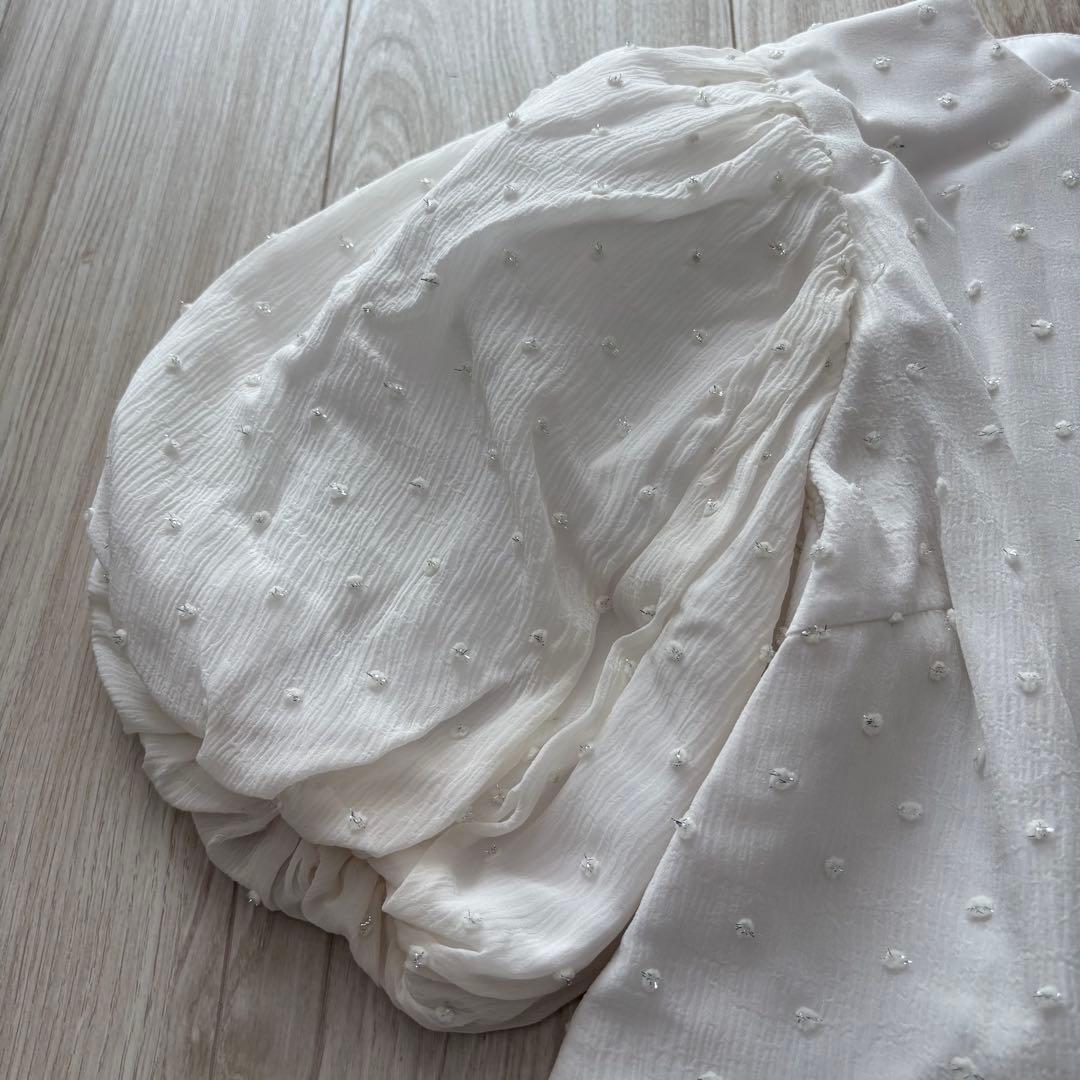 【極美品】ツルバイマリコオイカワ 25SS eleonore ブラウス ホワイト