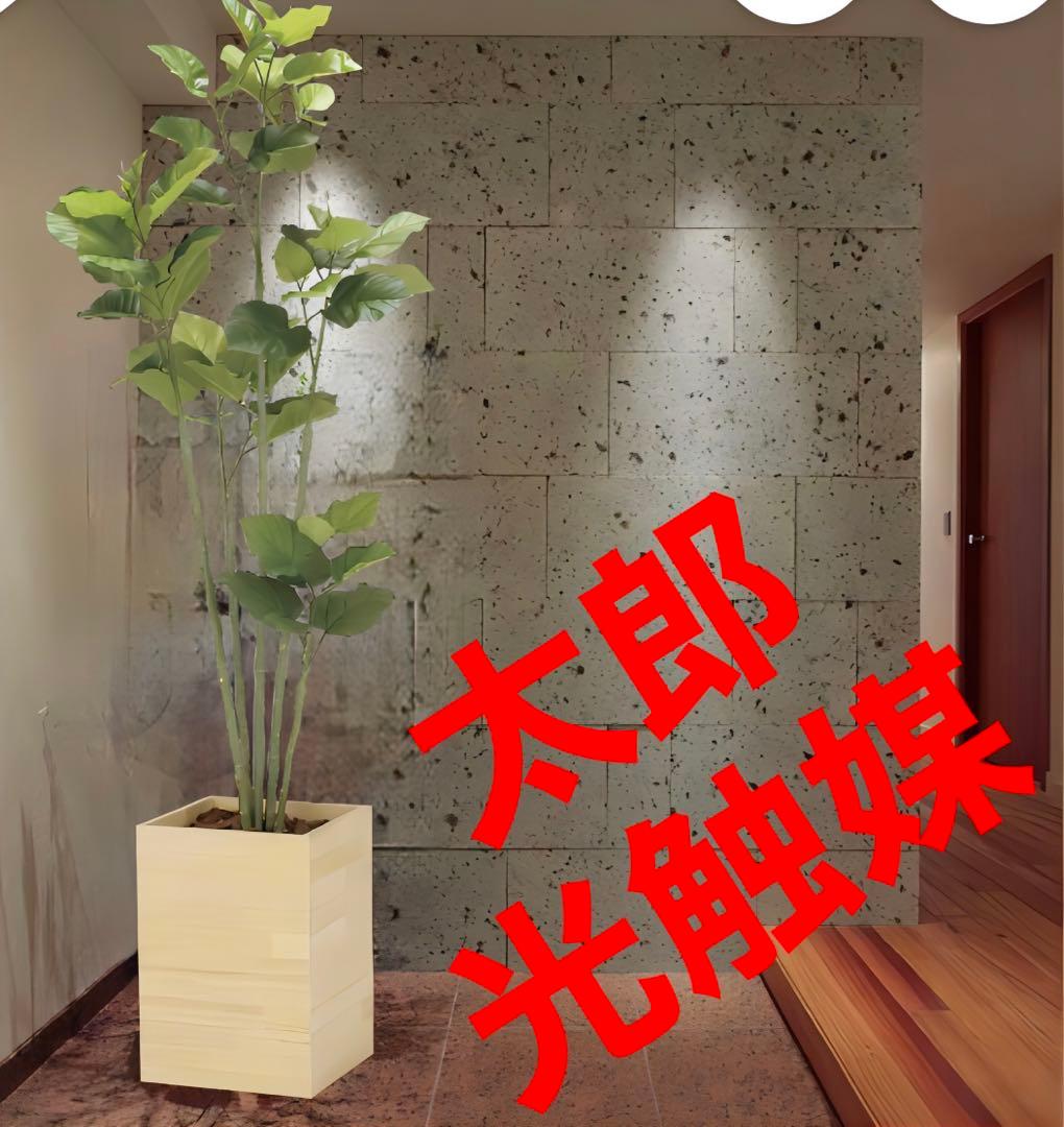 光触媒　人工観葉植物　フェイクグリーン　ウッドボックスウンベラータ1.8m