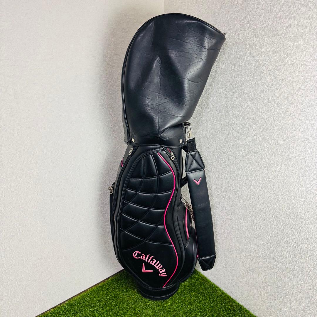 【女性用】Callaway レディース キャディバッグ ブラック ピンク