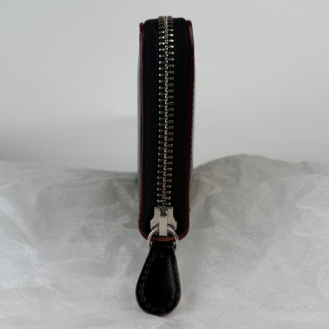 【美品】GANZO ガンゾ 長財布 ラウンドジップ コードバン レザー ブラック