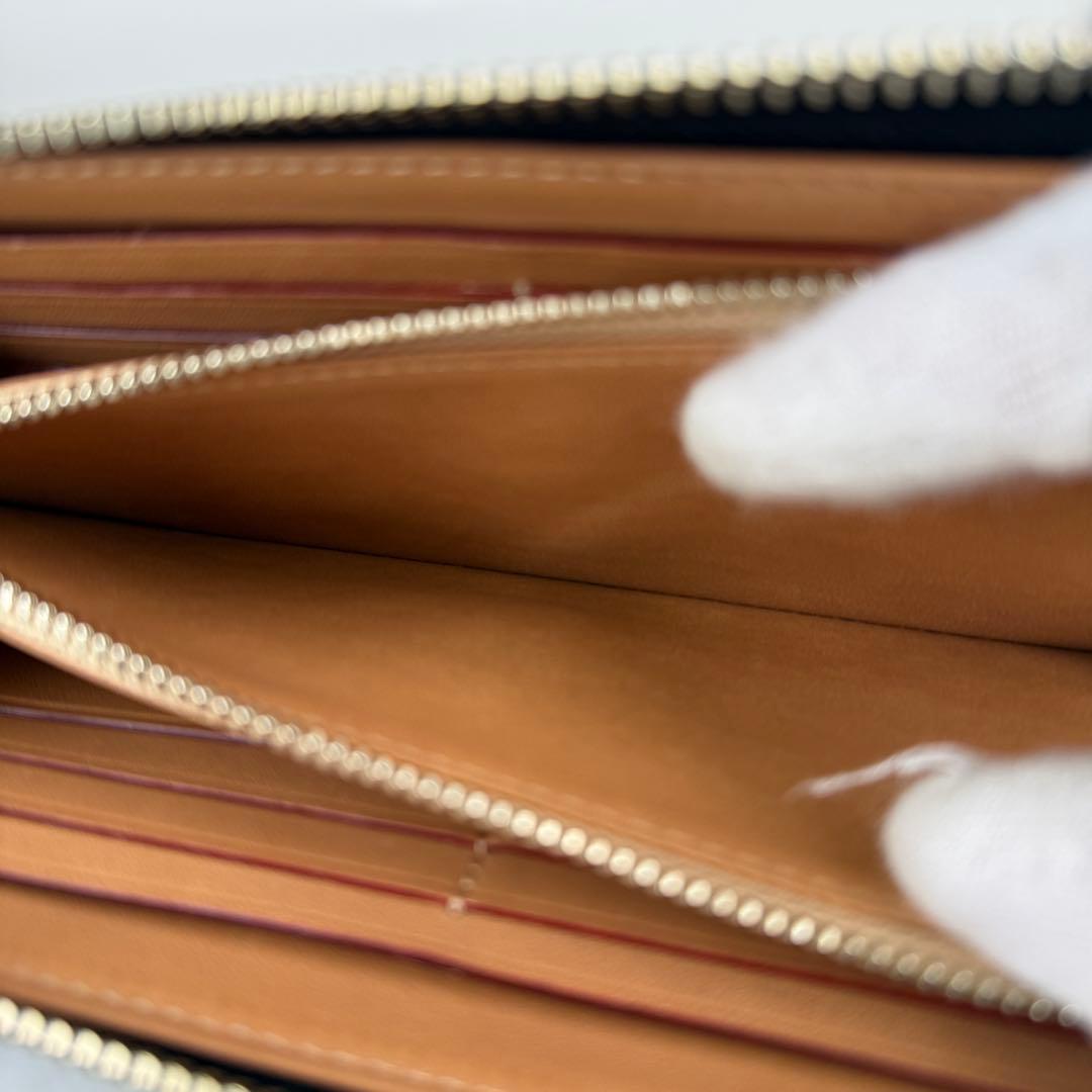 【美品】GANZO ガンゾ 長財布 ラウンドジップ コードバン レザー ブラック