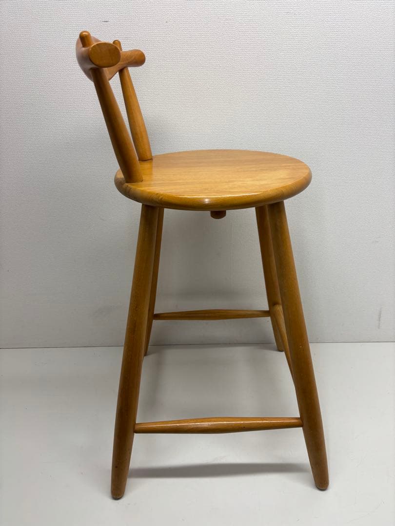 アンティーク ハイチェア カウンター 椅子 木製 レトロ