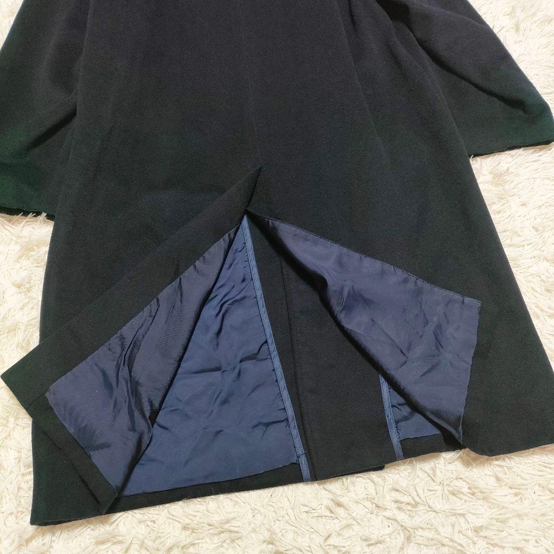 【カシミヤ100%】 delfina 伊勢丹　ステンカラーコート　紺　メンズ