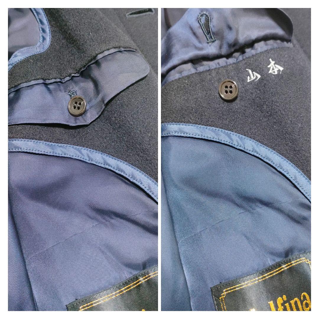 【カシミヤ100%】 delfina 伊勢丹　ステンカラーコート　紺　メンズ