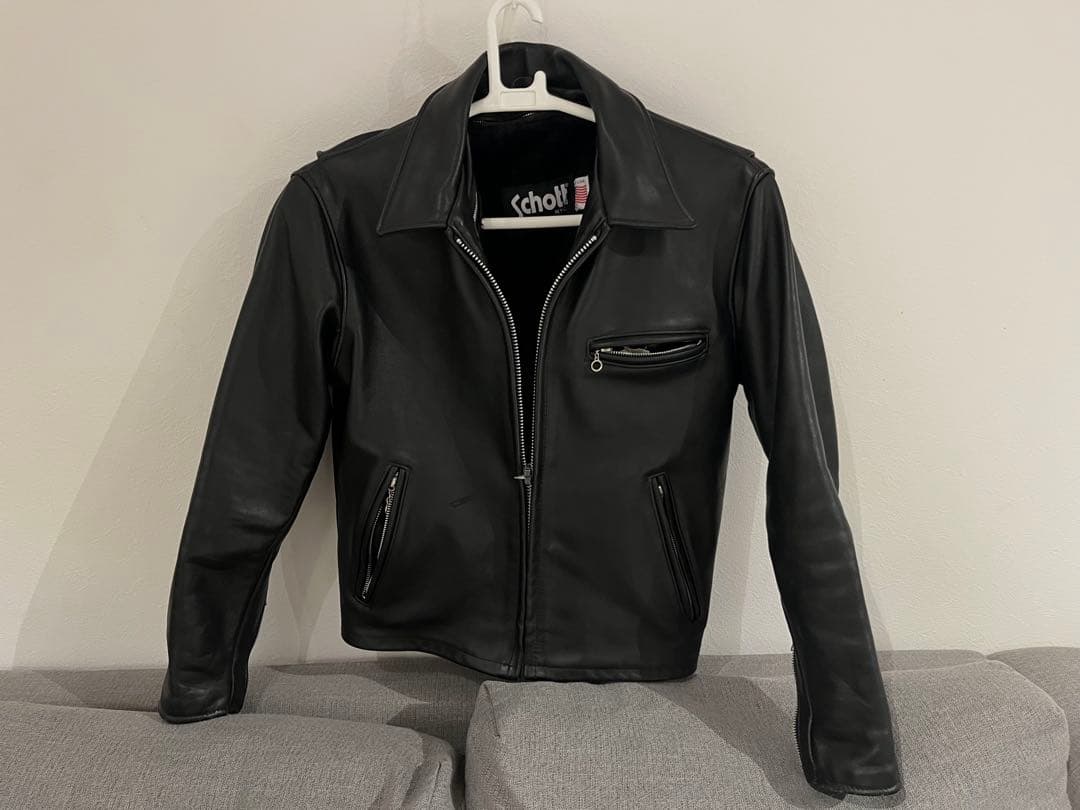 美品　Schott ブラックレザージャケット サイズ40 643