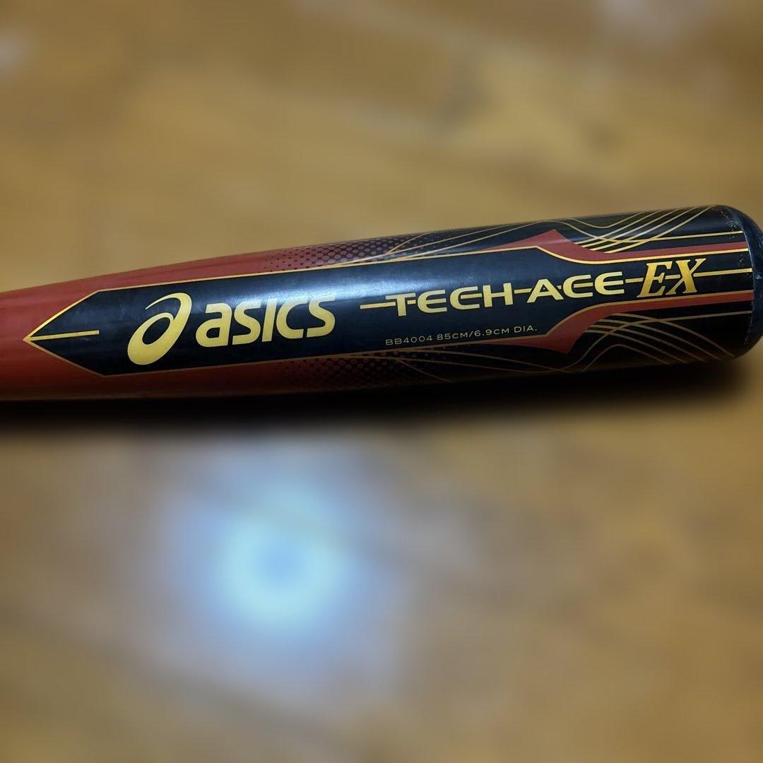 ASICS TECH-ACE EX 軟式用バット　新品グリップ交換済み