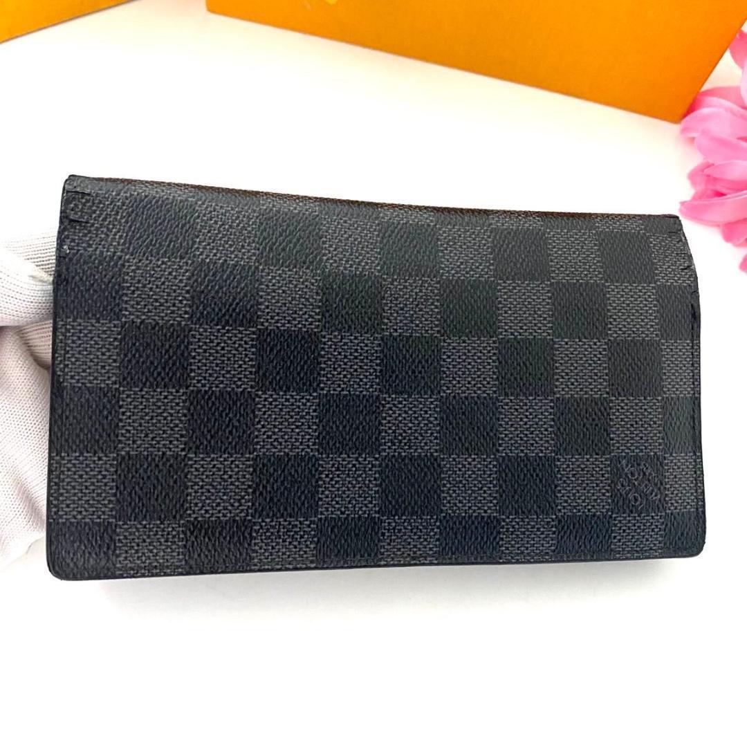 ルイ ヴィトン◎ポルトフォイユ ブラザ ダミエ グラフィット 黒 長財布