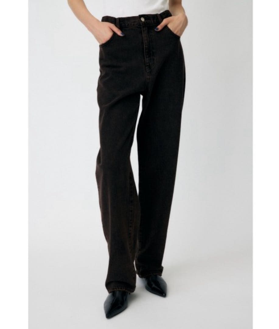 完売　MIDRISE LOOSE テーパードデニム　moussy 大屋夏南