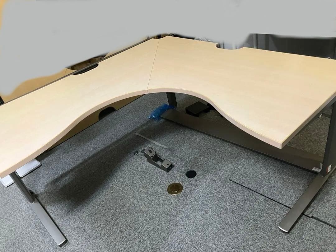 オカムラ L字 デスク プロステージ160 x 160 直接引取限定