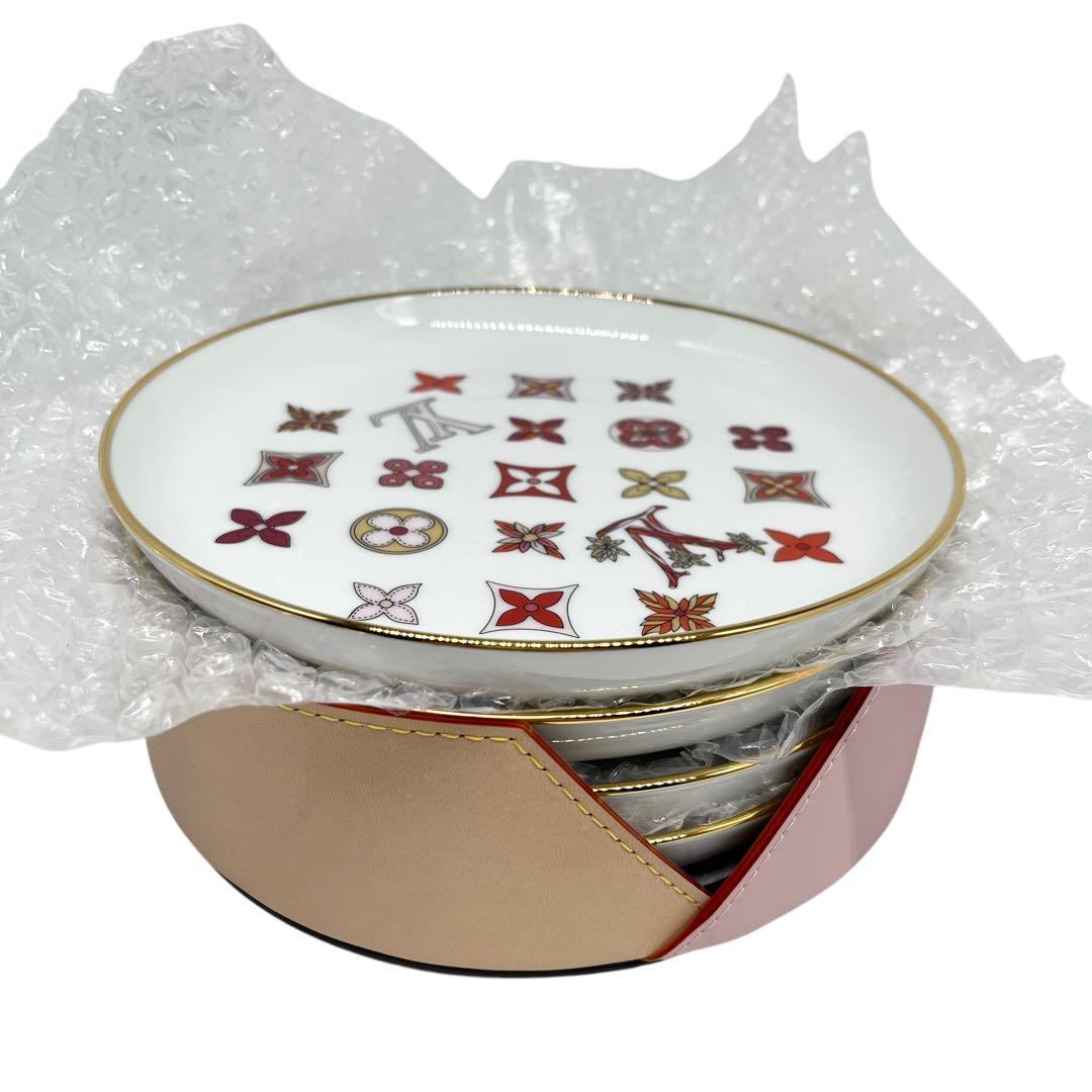 新品■ルイヴィトン　モノグラム　フラワーセット4　アシェット　お皿　GI0875