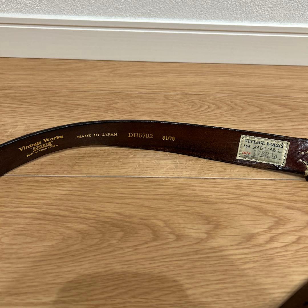 ビンテージワークス レザーベルト 茶色 DH5702
